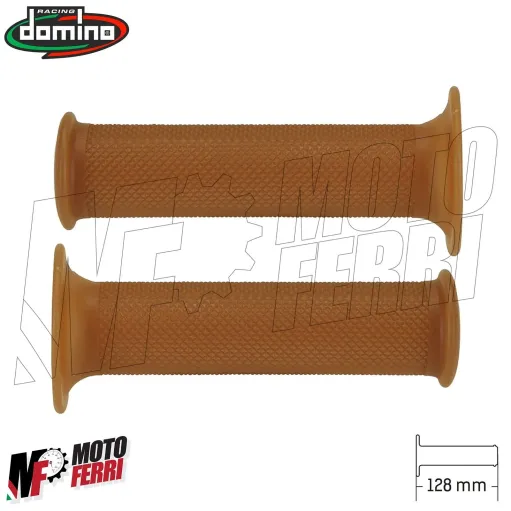 MF4140 Manopole Domino Para per Moto Cafè Racer Scrambler Custom Vintage 128mm
