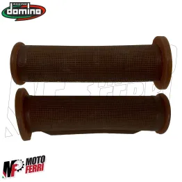 MF4141 Manopole Domino Marrone Moto Cafè Racer Scrambler Custom Vintage 127 mm 2