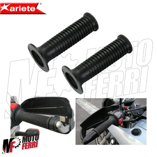 MF4142 - Manopole Ariete Soft Grips in Gomma Nere Universali per Moto BMW Style