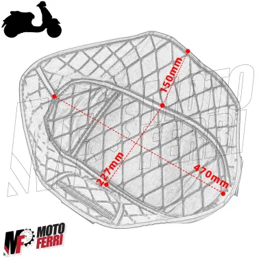 MF4148 Tappetino Organizer Vano Sottosella per Vespa GTS 125 250 300 Super HPE