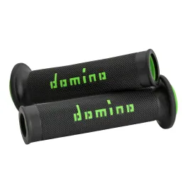 MF4158 Manopole Domino Strada Nero/Verde Universale Moto Kawasaki Ninja Z 900