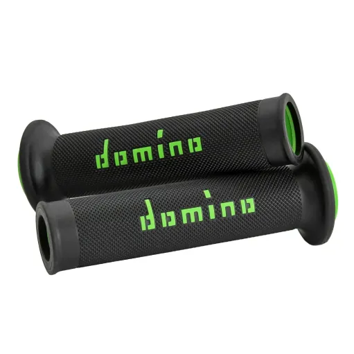 MF4158 Manopole Domino Strada Nero/Verde Universale Moto Kawasaki Ninja Z 900