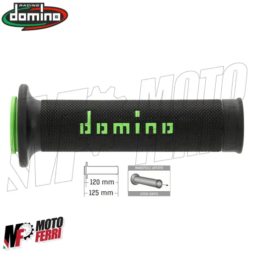 MF4158 Manopole Domino Strada Nero/Verde Universale Moto Kawasaki Ninja Z 900