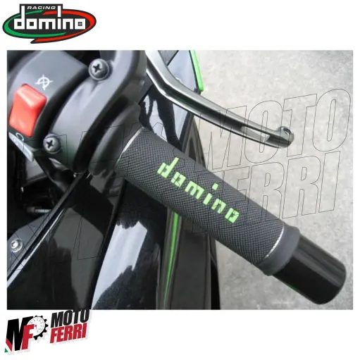MF4158 Manopole Domino Strada Nero/Verde Universale Moto Kawasaki Ninja Z 900