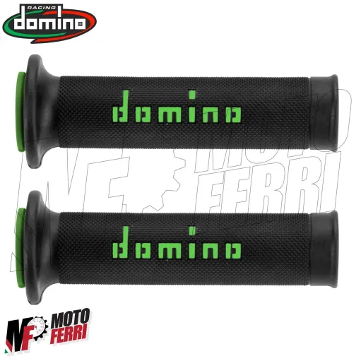 MF4158 Manopole Domino Strada Nero/Verde Universale Moto Kawasaki Ninja Z 900