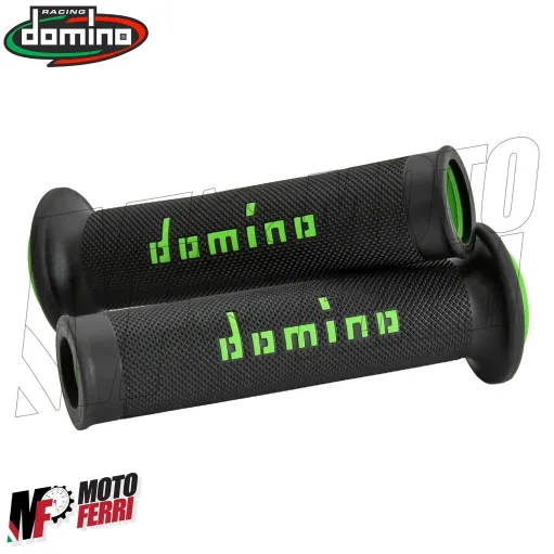 MF4158 Manopole Domino Strada Nero/Verde Universale Moto Kawasaki Ninja Z 900