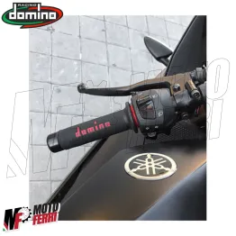 MF4159 Manopole Domino Strada Nero / Rosso Universale Moto Ducati Honda MV BMW 2