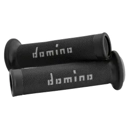 MF4160 Manopole Domino Strada Nero / Grigio Universale Moto Ducati Honda Yamaha