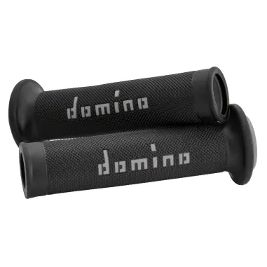 MF4160 Manopole Domino Strada Nero / Grigio Universale Moto Ducati Honda Yamaha