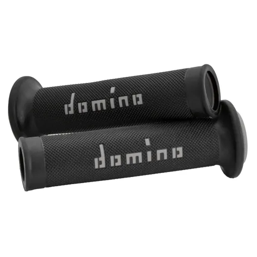 MF4160 Manopole Domino Strada Nero / Grigio Universale Moto Ducati Honda Yamaha