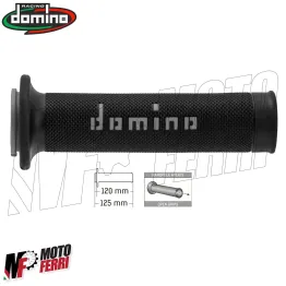 MF4160 Manopole Domino Strada Nero / Grigio Universale Moto Ducati Honda Yamaha 2