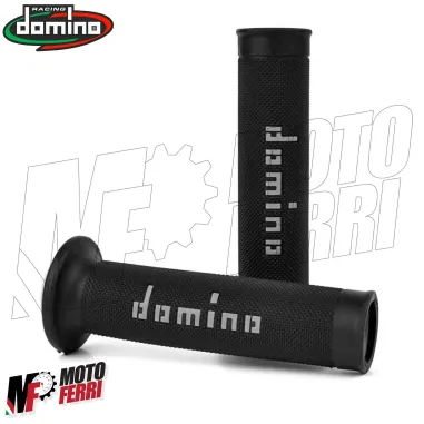 MF4160 Manopole Domino Strada Nero / Grigio Universale Moto Ducati Honda Yamaha