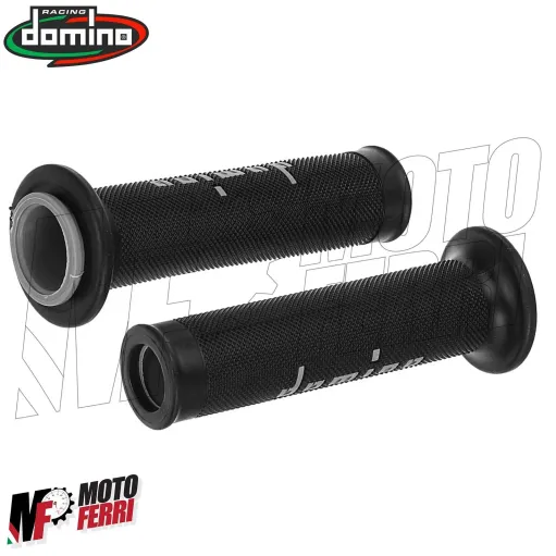 MF4160 Manopole Domino Strada Nero / Grigio Universale Moto Ducati Honda Yamaha