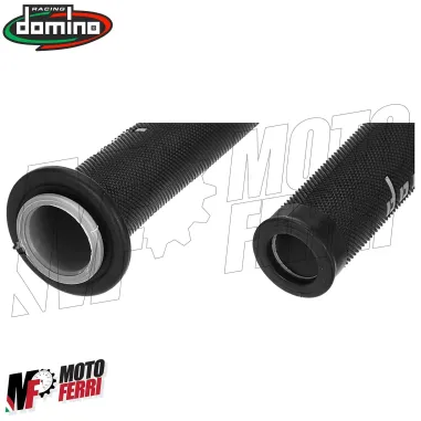 MF4160 Manopole Domino Strada Nero / Grigio Universale Moto Ducati Honda Yamaha