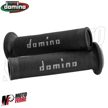 MF4160 Manopole Domino Strada Nero / Grigio Universale Moto Ducati Honda Yamaha