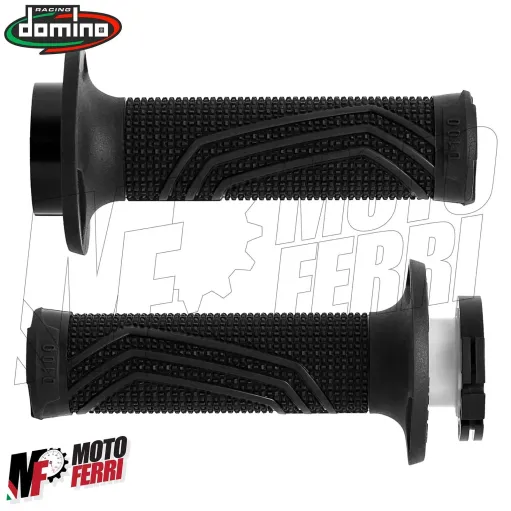 MF4161 Manopole + Ghiere Domino D100 Nero per KTM 250 350 500 SX-F EXC-W XC-W