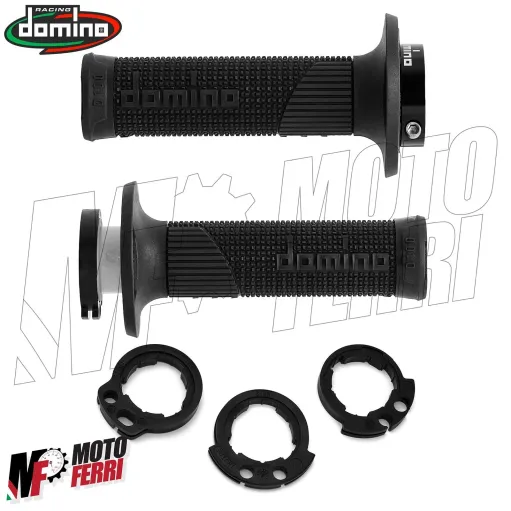 MF4161 - Manopole + Ghiere Domino D100 Nero Yamaha YZ 250F 450F / WR 250F 450F