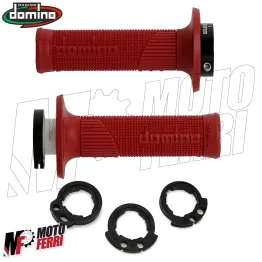 MF4162 - Manopole + Ghiere Domino D100 Rosso per Honda CRF 250R 250X 450R 450X 2