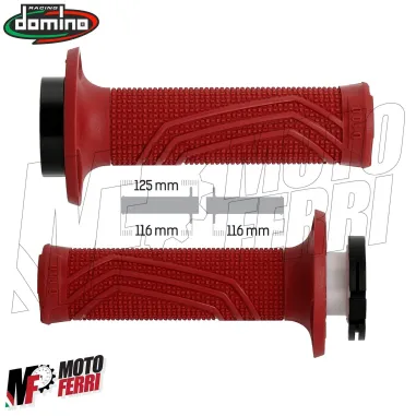 MF4162 - Manopole + Ghiere Domino D100 Rosso per KTM 250 350 500 SX-F EXC-W XC-W