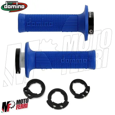MF4163 - Manopole + Ghiere Domino D100 Blu per Honda CRF 250R 250X 450R 450X