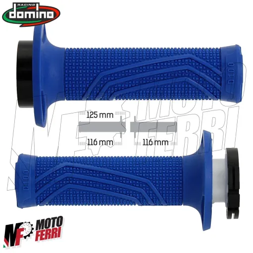 MF4163 - Manopole + Ghiere Domino D100 Blu per Honda CRF 250R 250X 450R 450X