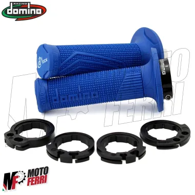 MF4163 - Manopole + Ghiere Domino D100 Blu per Suzuki RMZ 250 / 450F (2016-2024)