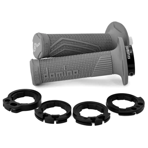 MF4164 - Manopole + Ghiere Domino D100 Grigio Husqvarna 250 350 450 501 FC FE FS