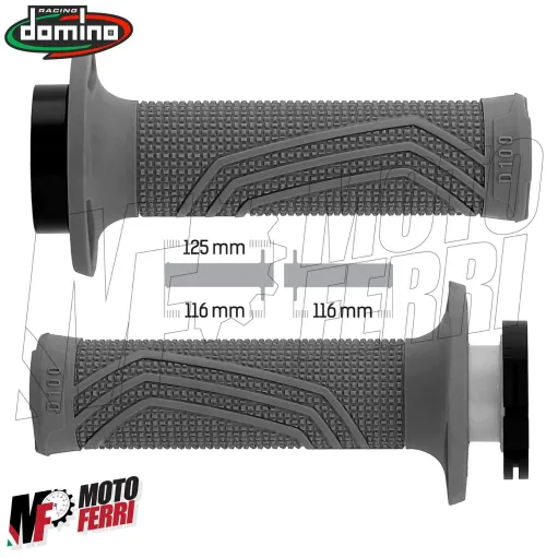 MF4164 - Manopole + Ghiere Domino D100 Grigio Husqvarna 250 350 450 501 FC FE FS