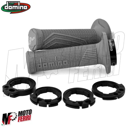 MF4164 - Manopole + Ghiere Domino D100 Grigio Husqvarna 250 350 450 501 FC FE FS