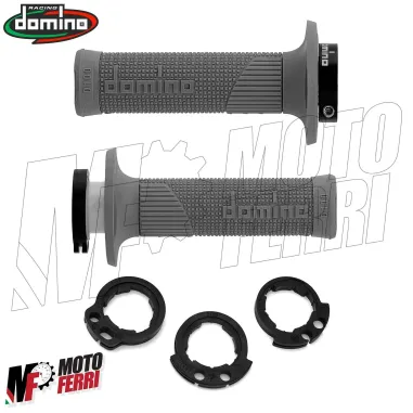 MF4164 - Manopole + Ghiere Domino D100 Grigio per Suzuki RMZ 250 / 450F (16-22)