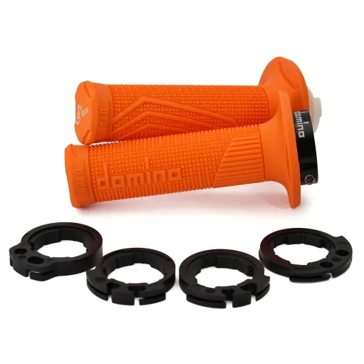 MF4165 - Manopole + Ghiere Domino D100 Arancione Honda CRF 250R 250X 450R 450X