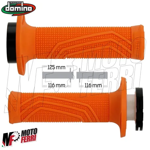 MF4165 - Manopole + Ghiere Domino D100 Arancione Honda CRF 250R 250X 450R 450X