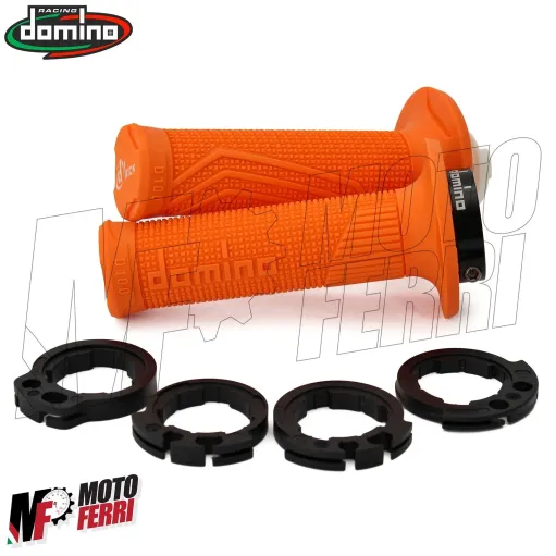 MF4165 - Manopole + Ghiere Domino D100 Arancione Honda CRF 250R 250X 450R 450X