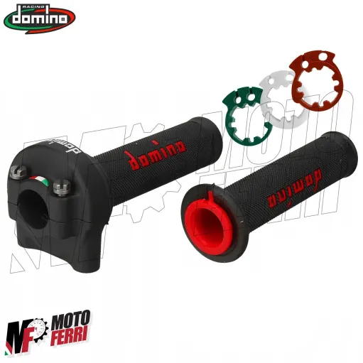 MF4166 Comando Gas Rapido Domino Racing XM2 con 3 Ghiere 2 Fili Univesale Moto