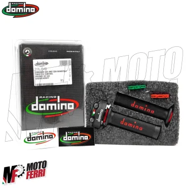 MF4166 Comando Gas Rapido Domino Racing XM2 con 3 Ghiere 2 Fili Univesale Moto