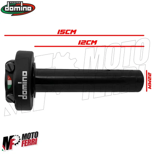 MF4166 Comando Gas Rapido Domino Racing XM2 con 3 Ghiere 2 Fili Univesale Moto