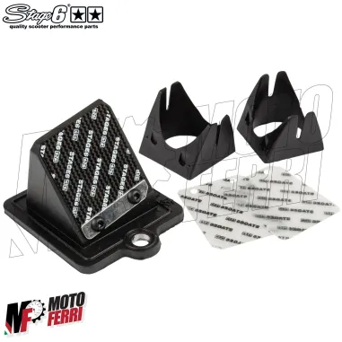 MF4176 Pacco lamellare Valvola Carbonio Stage6 R/T Piaggio Gilera 50 125 180 2T
