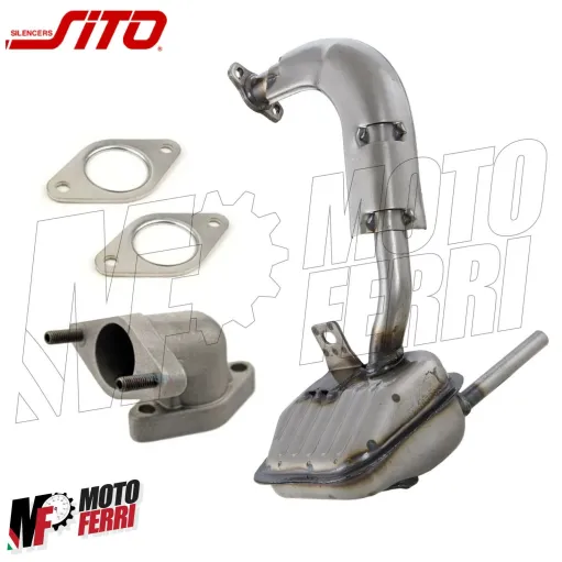 KIT MARMITTA SITO + COLLETTORE + 2 GUARNIZIONI PIAGGIO VESPA 50 SPECIAL R L N