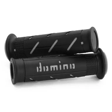 MF4211 Manopole Domino A250 Nero Grigio Universale Moto Strada KTM Honda Yamaha