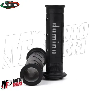 MF4211 Manopole Domino A250 Nero Grigio Universale Moto Strada KTM Honda Yamaha