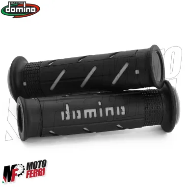 MF4211 Manopole Domino A250 Nero Grigio Universale Moto Strada KTM Honda Yamaha