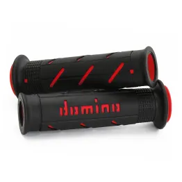 MF4212 Manopole Domino A250 Nero / Rosso Universale Moto MV Honda Ducati Yamaha