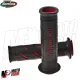 MF4212 Manopole Domino A250 Nero / Rosso Universale Moto MV Honda Ducati Yamaha