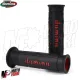 MF4212 Manopole Domino A250 Nero / Rosso Universale Moto MV Honda Ducati Yamaha