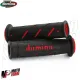 MF4212 Manopole Domino A250 Nero / Rosso Universale Moto MV Honda Ducati Yamaha