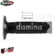 MF4218 - Manopole Domino Racing Nero / Grigio Soft Grips Moto Cross Universali