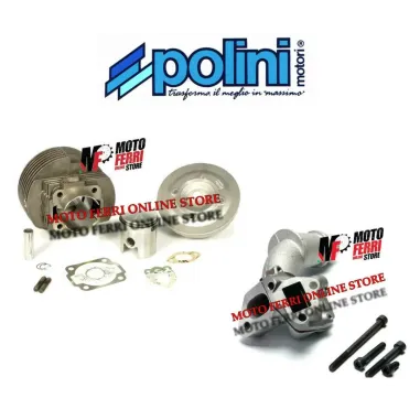 KIT 130 CILINDRO 57 DOPPIA ALIMENTAZIONE + COLLETTORE 24 POLINI VESPA 50 PK XL