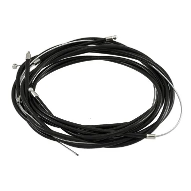KIT CAVI CORDE ASSEMBLATI FILI FRENO GAS GUAINA NERA PER PIAGGIO 50 CIAO PX