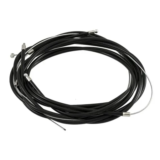 KIT CAVI CORDE ASSEMBLATI FILI FRENO GAS GUAINA NERA PER PIAGGIO 50 CIAO PX