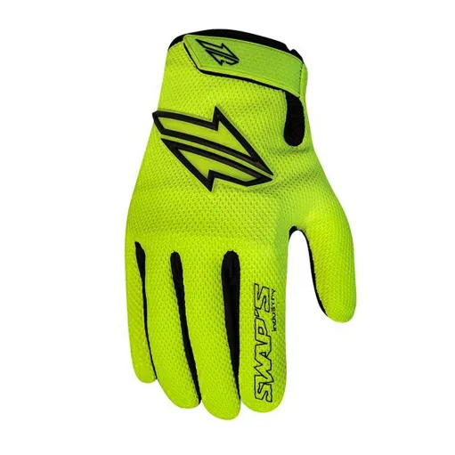 MF4236 Guanti da Cross Enduro Off Road in Tessuto Swap's Verde Fluo / Nero